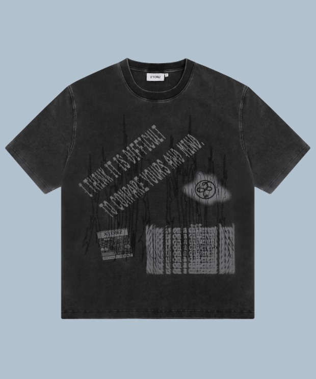 엑스톤즈 XTT095 오스윈 반팔 티셔츠 (Black)