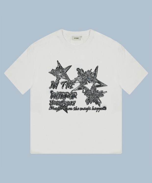 엑스톤즈 XTT084 스타 미러 반팔 티셔츠 (White)